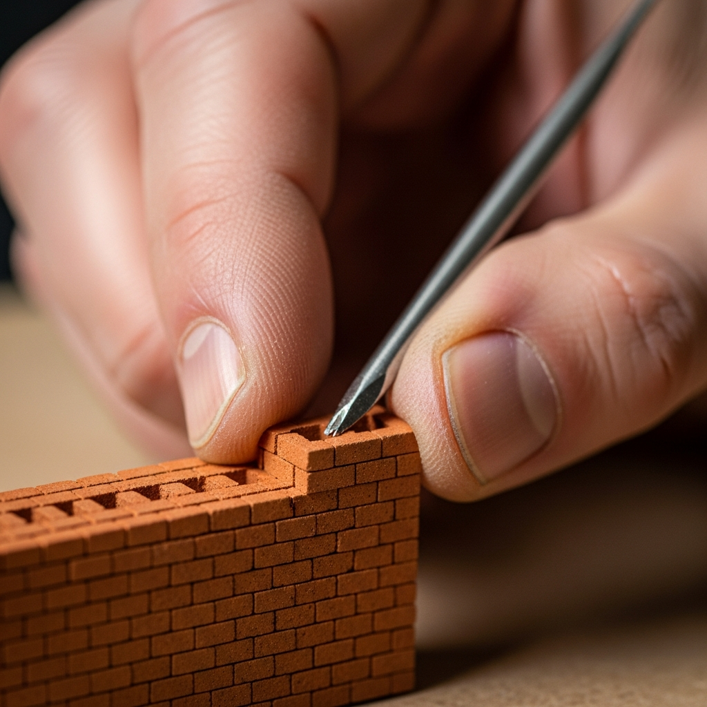 Verbouwing — metselwerk close-up