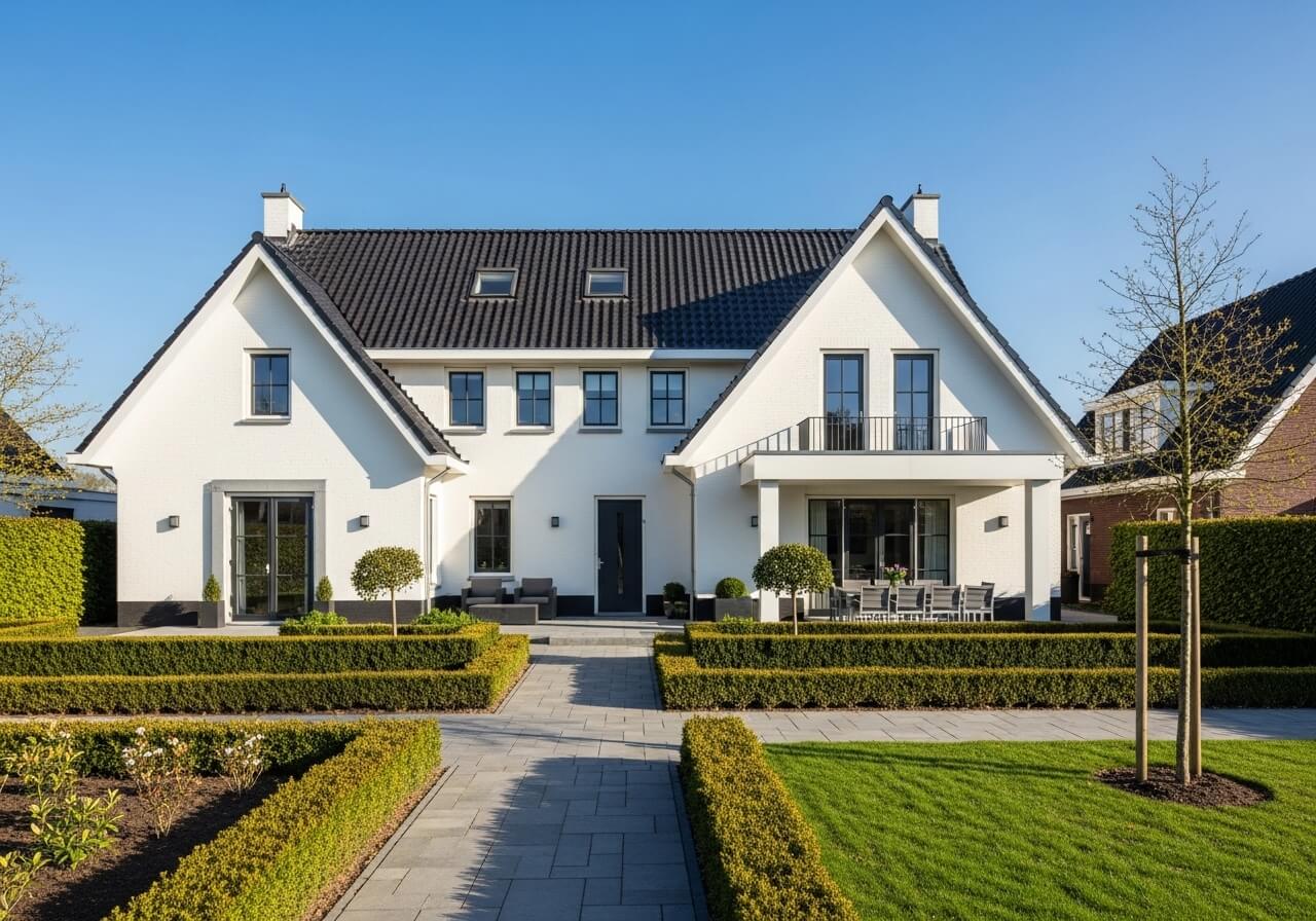 Nieuwbouw — modern villa exterieur