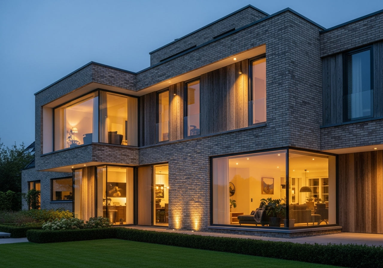 Nieuwbouw — modern villa exterieur